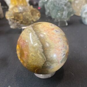 Amazing UV reactive garden quartz agate calcite and pyrite sphere